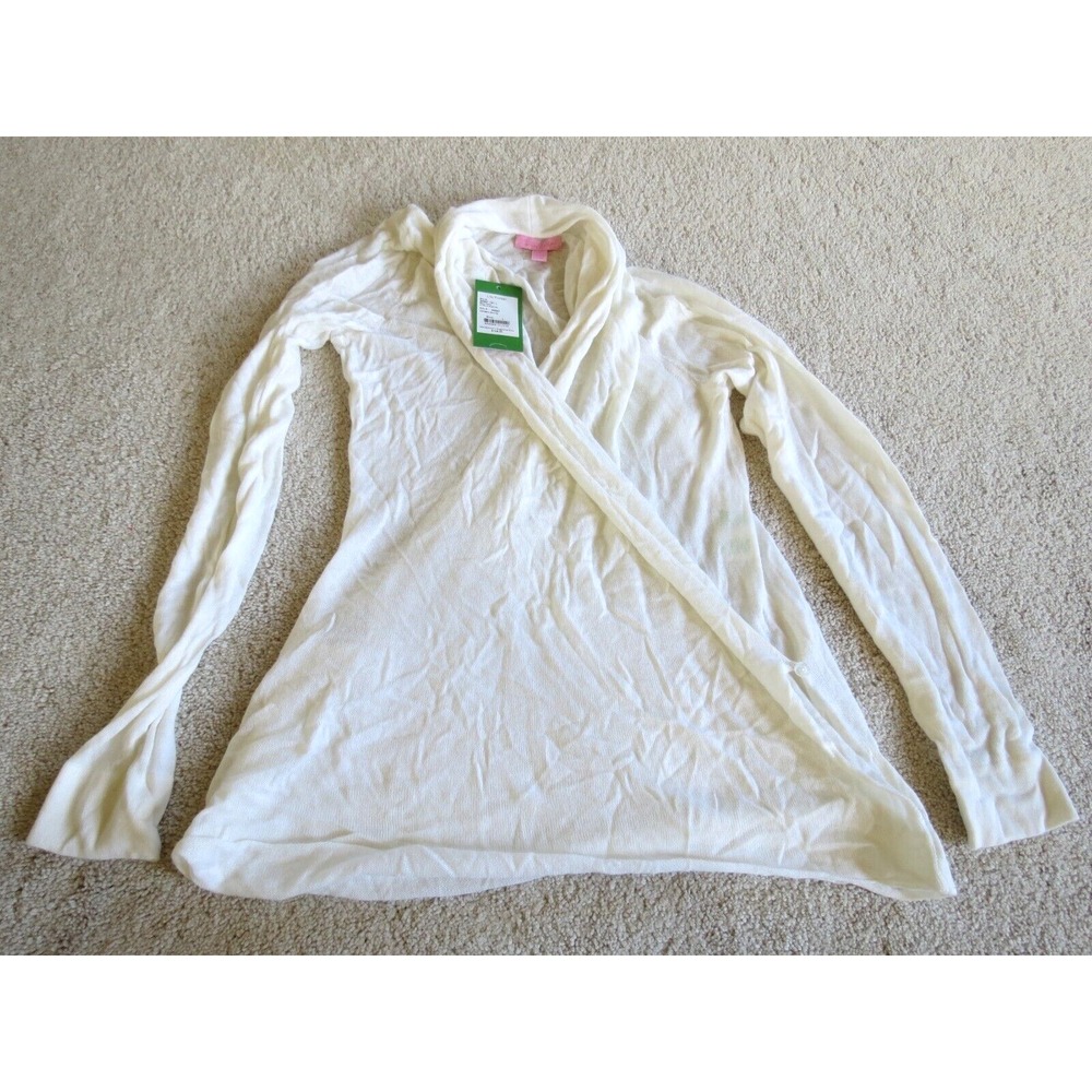 Lilly Pulitzer Sydelle Sweater Cameo White Large Wrap Cover Up 24947